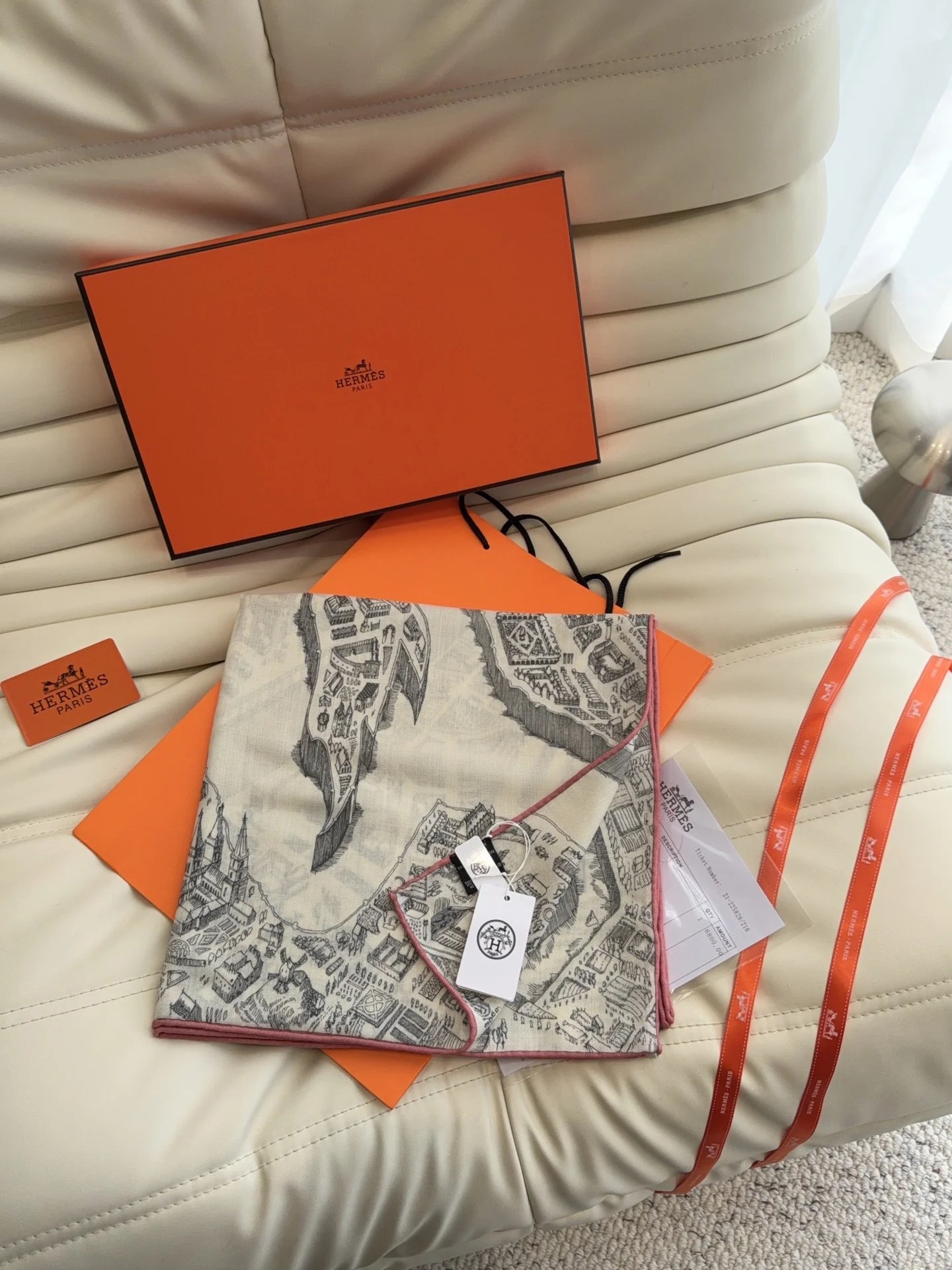 1-1418 Hermès 2026 Silk Cashmere Shawl 140 - Image 1