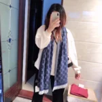 Gucci GG Jacquard Reversible Wool Scarf