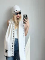 Chanel 2026 CC Knit Cashmere Scarf - Image 7