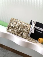 Chanel CF Sequined SO Handbag 21cm