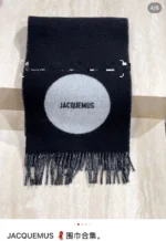 Jacquemus Logo Circle Wool Scarf - Image 2