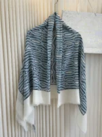 Dior Wave Pattern Cashmere Silk Stole