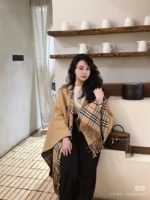 Burberry Check Cashmere Cape