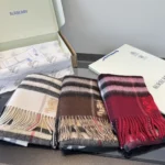 Burberry Check Equestrian Knight Wool Scarf - Image 2