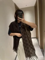 Gucci GG Jacquard Gradient Cashmere Scarf