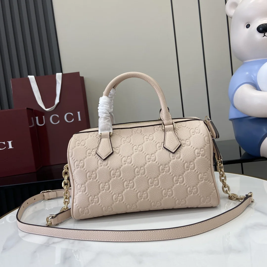 1-1563 Gucci GG Emblem Mini Boston Bag 815255 - Image 1