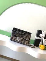 Chanel CF Sequined SO Handbag 21cm