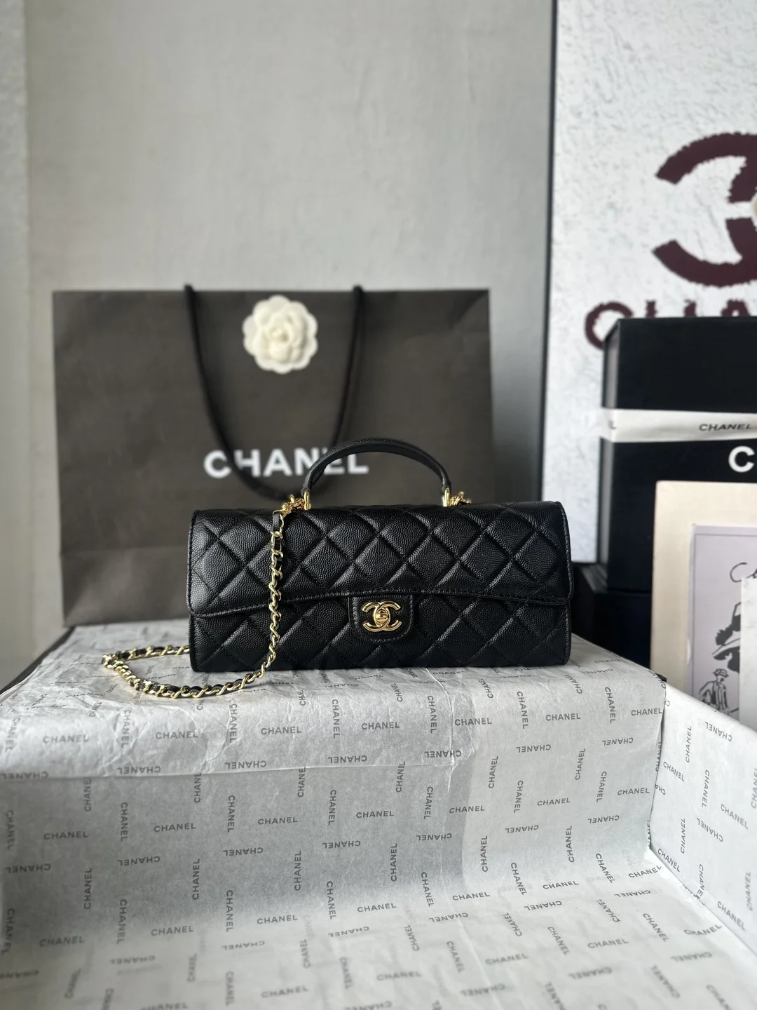 1-1861 Chanel 26A Top Handle Flap Bag 25cm - Image 1