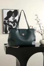Chanel Supermodel Tote Bag Black Calfskin Gold Double C Logo - Image 11