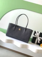 Chanel 26S Cerf Crocodile-Embossed Tote Bag 39cm