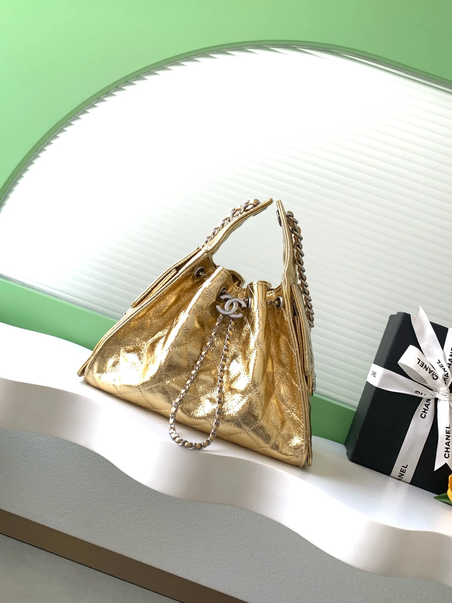 1-1930 Chanel 25 Bag Hippie Drawstring Bucket Bag 30cm - Image 1