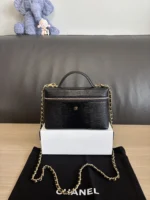 Chanel Crocodile-Embossed Vanity Case with Chain - Image 12