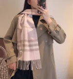 Burberry Check Fringed Scarf 30x180cm - Image 10