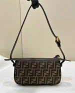 Fendi Simply Fendi Small FF Jacquard Shoulder Bag 22cm