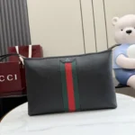 Gucci Primavera Web Stripe Leather Document Pouch 34cm