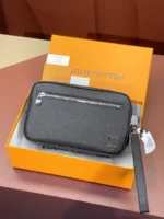 Louis Vuitton Pochette Kasai Taiga Leather Clutch 25cm