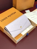 Louis Vuitton Sarah Wallet Monogram Empreinte Misty Lilac 19cm