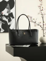 Chanel 26S Cerf Tote Bag Grained Calfskin 39cm - Image 11