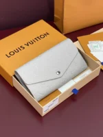 Louis Vuitton Sarah Wallet Monogram Empreinte Grey 19cm