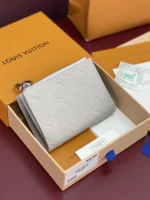 Louis Vuitton Lisa Compact Wallet Monogram Empreinte Grey 11.5cm