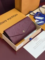 Louis Vuitton Sarah Wallet Monogram Empreinte Bordeaux 19cm