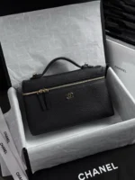 Chanel Lychee Leather Box Bag with Chain Strap - Image 14