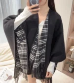 Burberry Classic Check Double-Sided Cape Shawl 130x150cm - Image 13