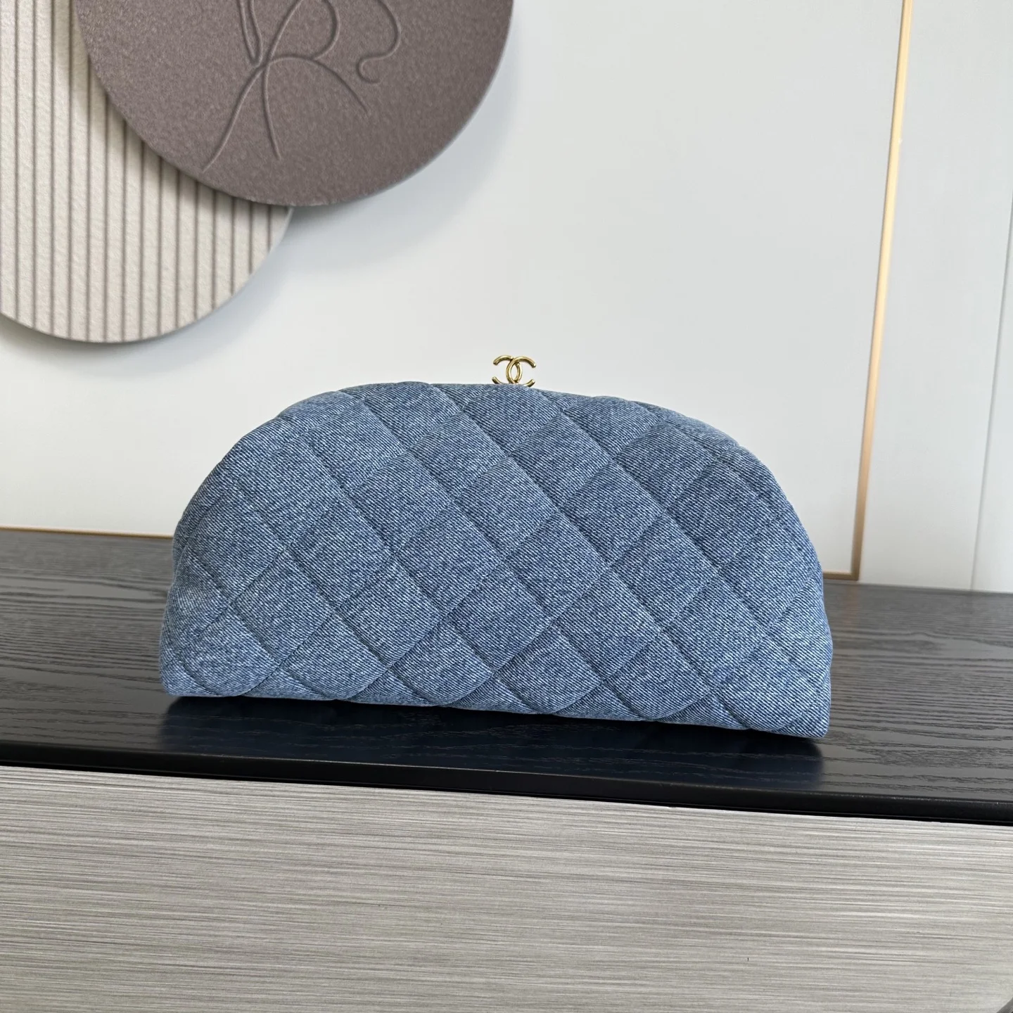 1-296 Chanel OHANEL Denim Shoulder Bag 26cm - Image 1