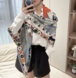 Hermes 2026 Silk Cashmere Shawl 140x140cm