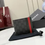 Gucci Primavera GG Bifold Coin Wallet with Web Stripe