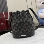 Gucci Generation GG Denim Bucket Bag 21cm