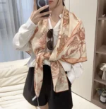 Hermes Cashmere Silk Scarf 140*140cm - Image 10