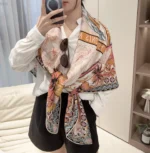 Louis Vuitton x TM Monogram Superflat Flowers Scarf 135x135 cm - Image 10