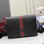 Gucci Primavera Web Stripe Leather Messenger Bag 35.5cm