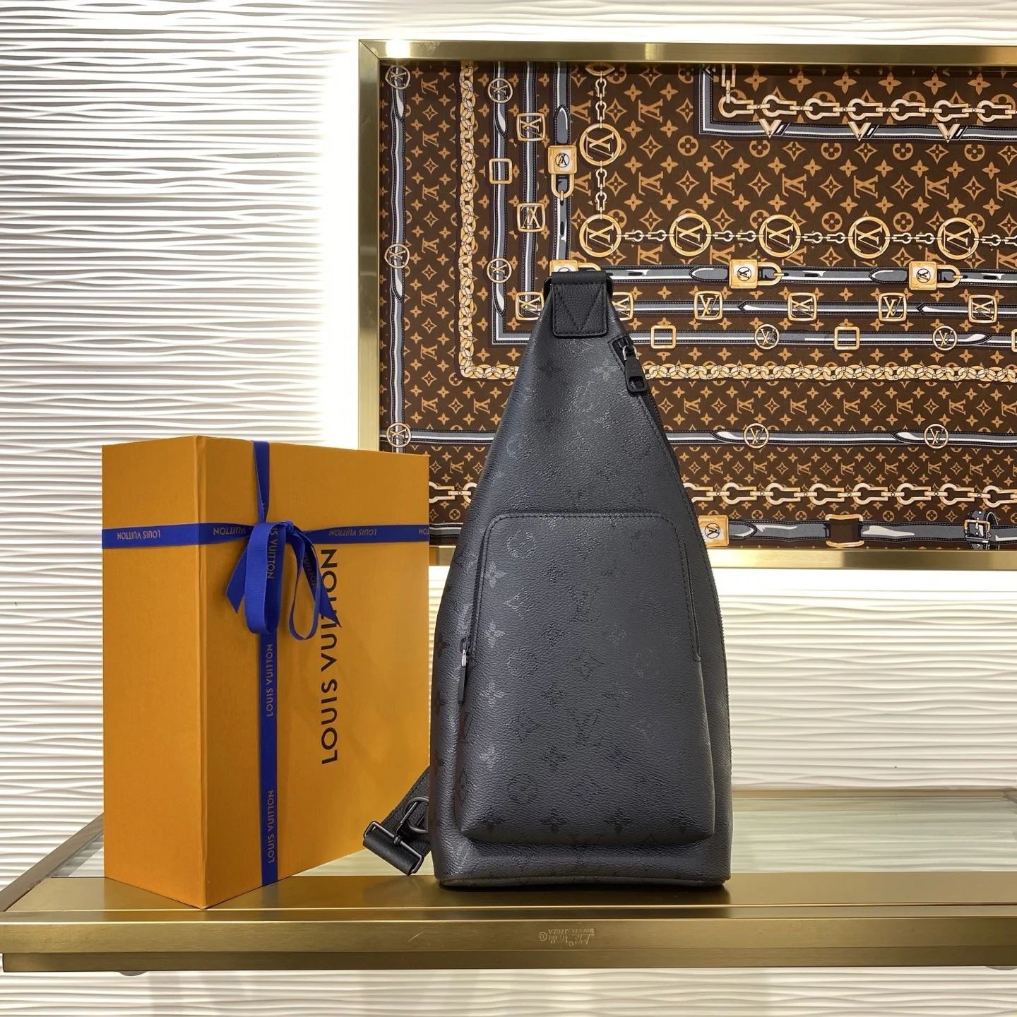 1-548 Louis Vuitton Duo Sling Bag Monogram Midnight M28399 - Image 1