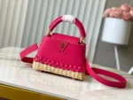 Louis Vuitton Capucines Mini Rattan Basket Bag Fuchsia 21cm