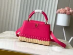 Louis Vuitton Capucines BB Rattan Basket Bag Fuchsia 27cm