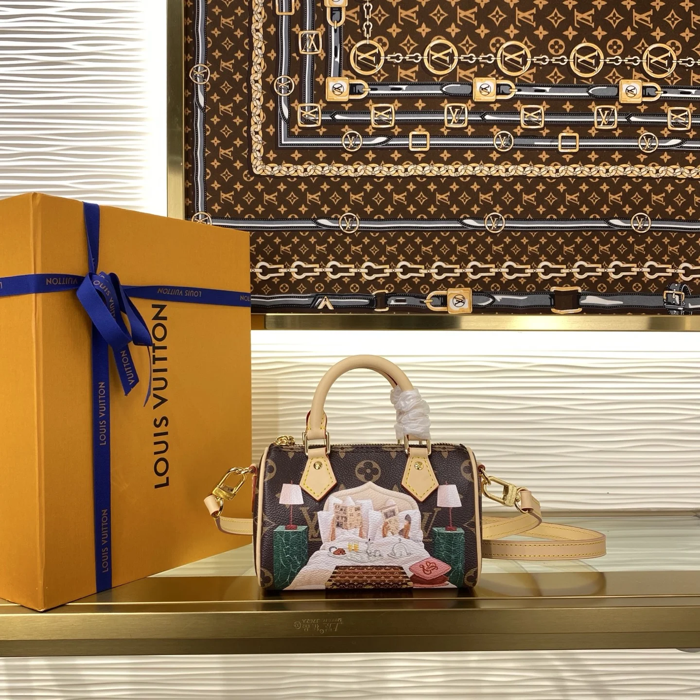1-567 Louis Vuitton Nano Speedy Carnets de Palace M2A895 - Image 1