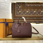 Louis Vuitton Speedy Soft 30 Monogram Empreinte Burgundy M2A400