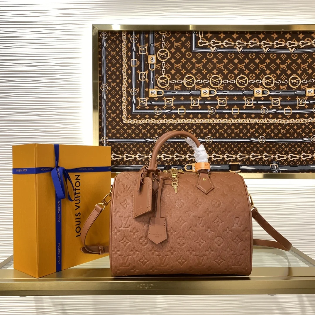 1-590 Louis Vuitton Speedy Soft 30 Monogram Empreinte M47186 - Image 1