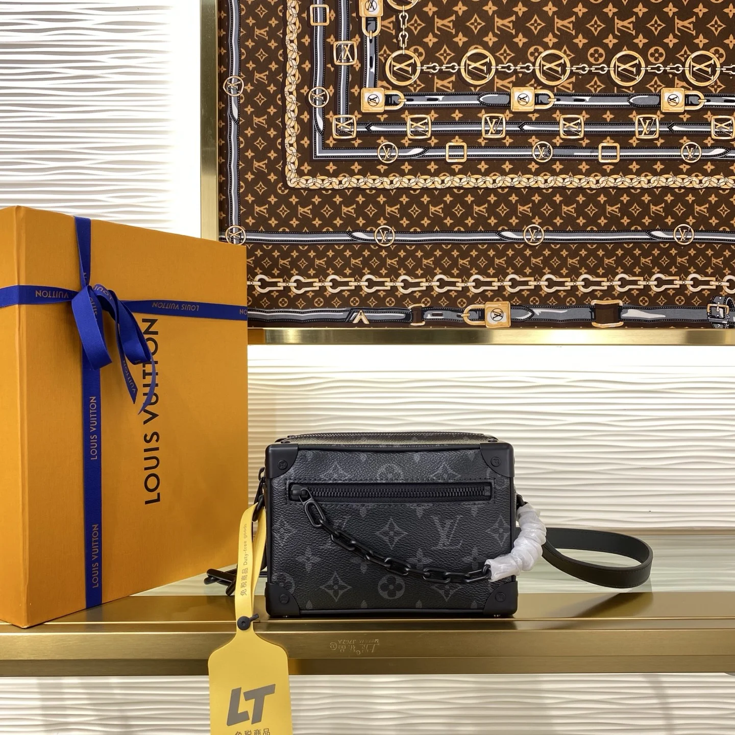 1-674 Louis Vuitton Mini Soft Trunk Monogram Eclipse M44735 - Image 1