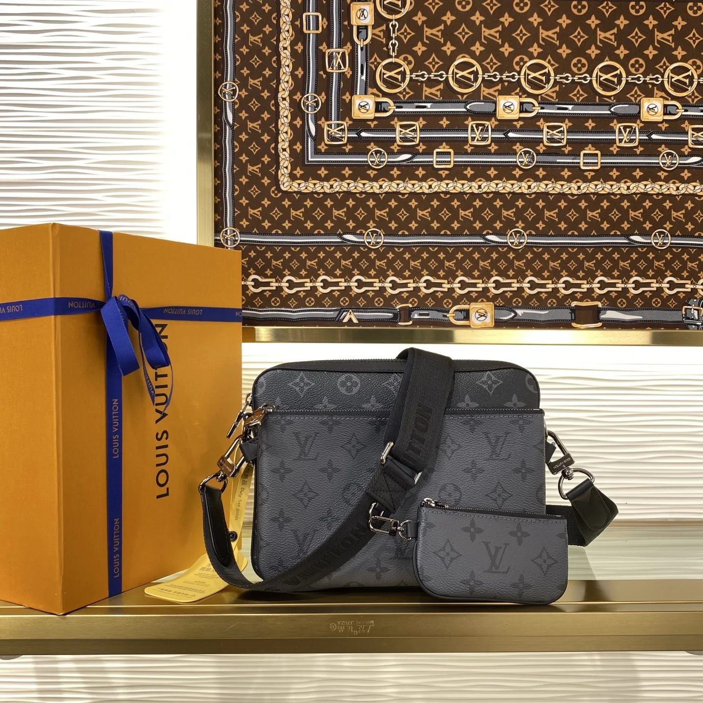 1-677 Louis Vuitton Trio Messenger Bag Monogram Eclipse M69443 - Image 1