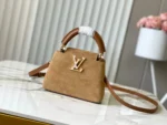 Louis Vuitton Capucines Mini Suede Resin LV M29612 21cm