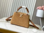 Louis Vuitton Capucines BB Suede Resin LV M29612 27cm