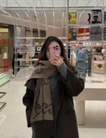 Gucci GG Pattern Cashmere Scarf 35*190cm - Image 9