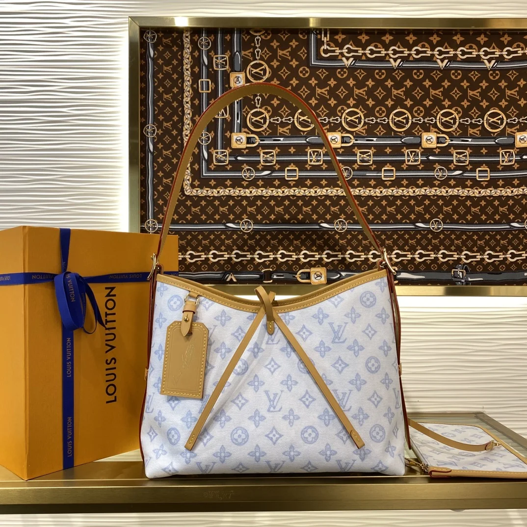 1-694 Louis Vuitton Carryall PM Monogram Origine Blue M27532 - Image 1