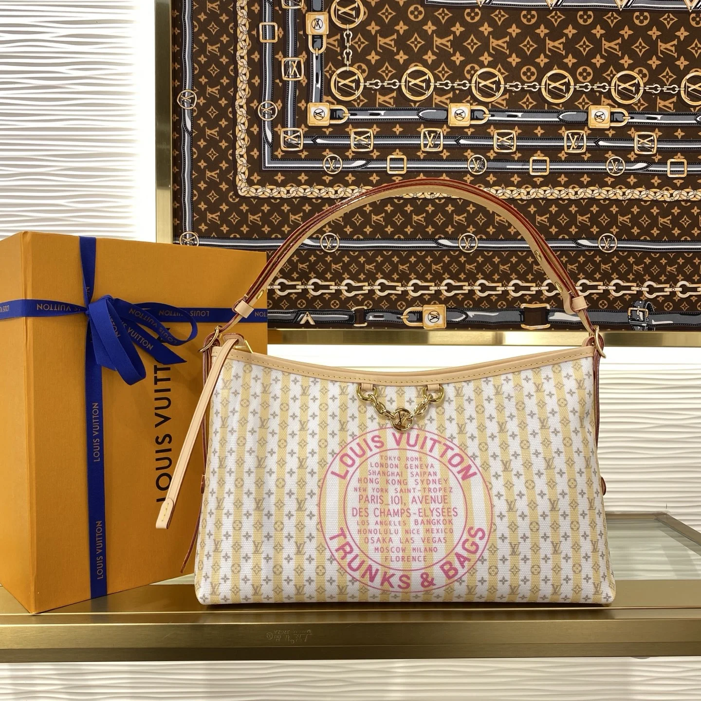 1-695 Louis Vuitton Carryall East West LV Stamp M29139 - Image 1