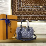 Louis Vuitton Speedy Bandouliere 20 Monogram Embleme Denim Blue M2A187