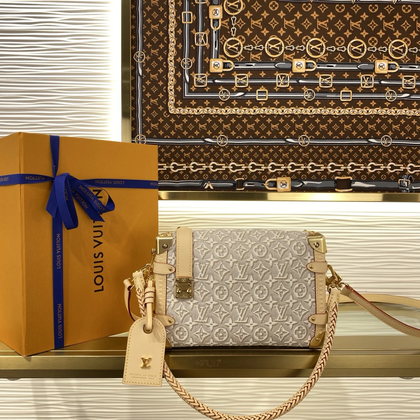 1-738 Louis Vuitton Side Trunk MM Monogram Embleme M2A145 - Image 1