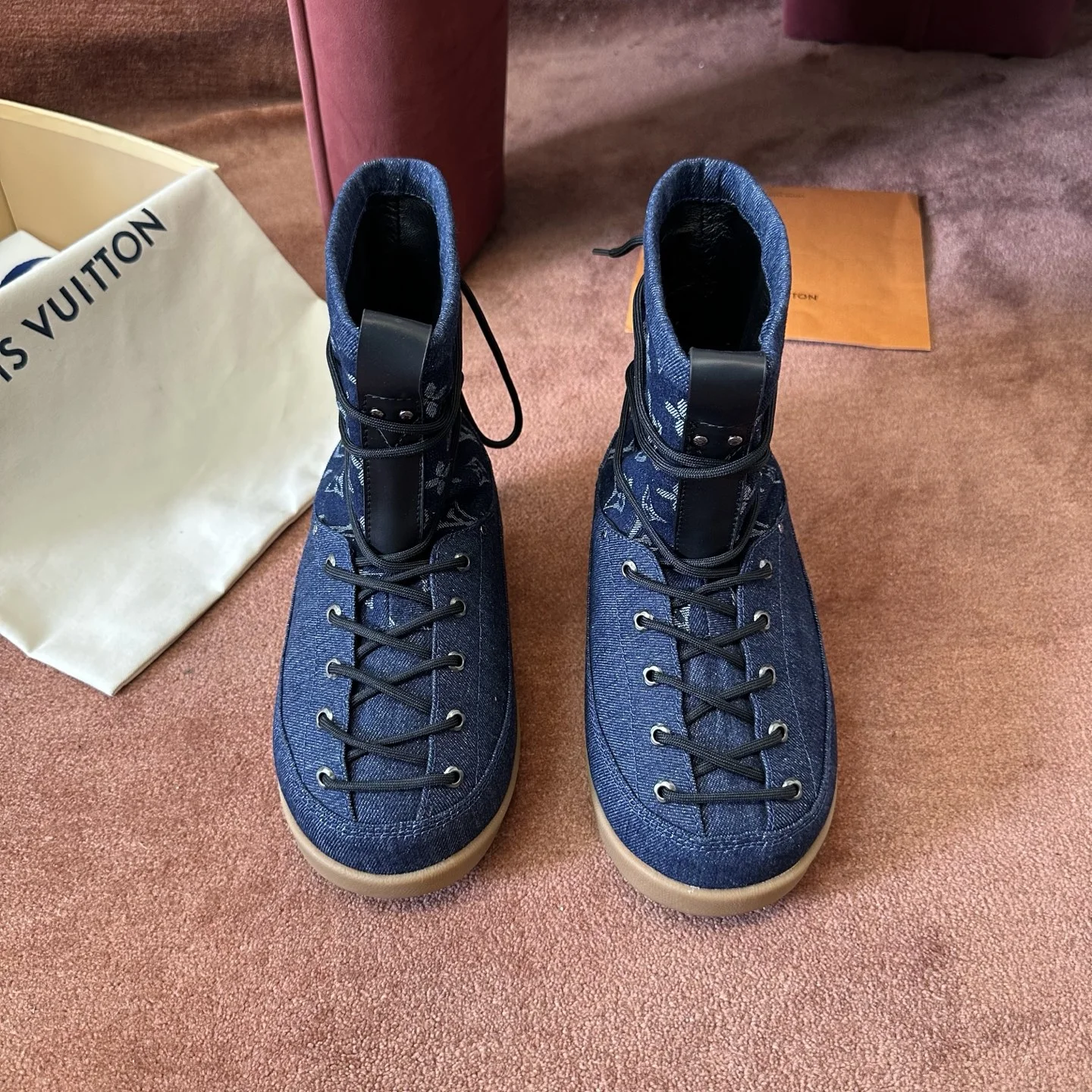 1-786 Louis Vuitton Monogram Ankle Boots - Image 1